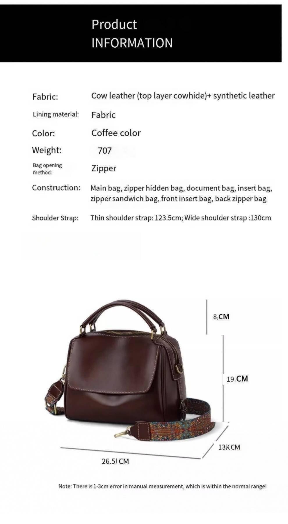 2025 New Crossbody bags Large Capacity Womens Leather Crossbody Handbag